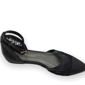 Rampage Black Ankle lace Flats 6.5